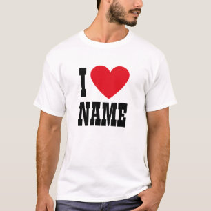 Vintager Herzname T-Shirt