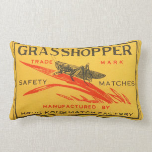 Vintager Heuschrecken-Sicherheits-Match-Aufkleber Lendenkissen