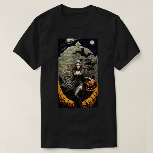 Vintager HexenHalloween-T - Shirt (Design vorne)
