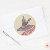 Vintager Hexenhut Runder Aufkleber (Umschlag)