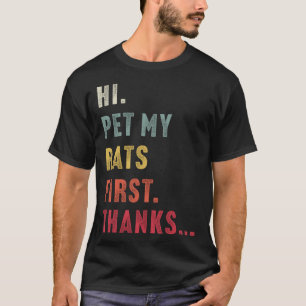 Vintager Hi Pet Meine Ratte Erste Dank an Herzrase T-Shirt
