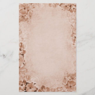 Vintager Hibiskus Briefpapier