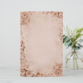 Vintager Hibiskus Briefpapier (Stehend Vorderseite)