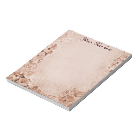 Vintager Hibiskus Notizblock (Rotiert)