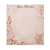 Vintager Hibiskus Notizblock (Vorderseite)