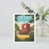 Vintager High Point North Carolina Postkarte (Stehend Vorderseite)