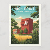 Vintager High Point North Carolina Postkarte (Vorderseite)
