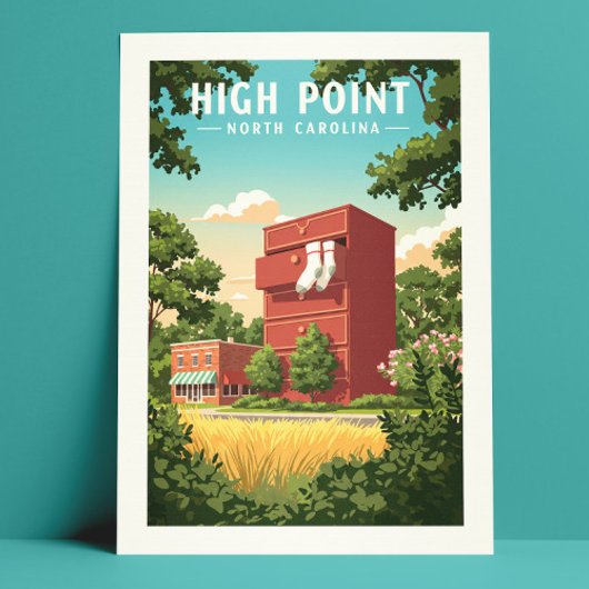 Vintager High Point North Carolina Postkarte
