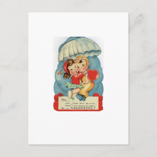 Vintager Himmelfahrt Valentinstag Feiertagspostkarte (Vorderseite)