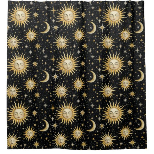 Vintager Himmelsduschvorhang Duschvorhang (Vorderseite)