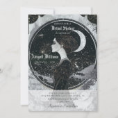 Vintager Himmelsmond Sterne Mystisches Brautparty Einladung (Vorderseite)