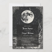 Vintager Himmelsmond Sterne Mystisches Brautparty Einladung (Vorderseite)