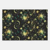 Vintager Himmelsmond und Star Geschenkpapier Set (Vorderseite)