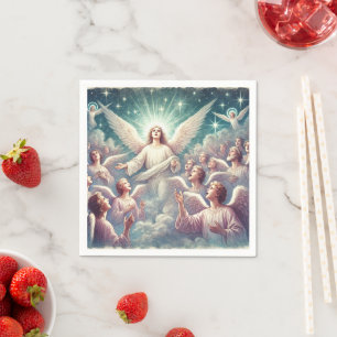 Vintager Himmlischer Wirt von Angels Krippe Dekoup Serviette