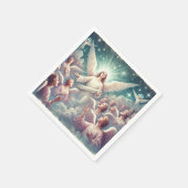 Vintager Himmlischer Wirt von Angels Krippe Dekoup Serviette (Ecke)