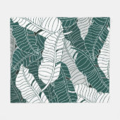 Vintager Hintergrund Blätter Musterdesign Fleecedecke (Vorderseite (Horizontal))