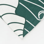 Vintager Hintergrund Blätter Musterdesign Fleecedecke (Ecke)
