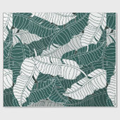 Vintager Hintergrund Blätter Musterdesign Geschenkpapier (Flach)
