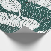 Vintager Hintergrund Blätter Musterdesign Geschenkpapier (Ecke)