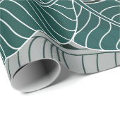 Vintager Hintergrund Blätter Musterdesign Geschenkpapier (Rolleneckpunkt)