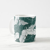 Vintager Hintergrund Blätter Musterdesign Kaffeetasse (Vorderseite Links)