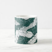 Vintager Hintergrund Blätter Musterdesign Kaffeetasse (Mittel)