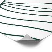 Vintager Hintergrund Blätter Musterdesign Poster (Ecke)