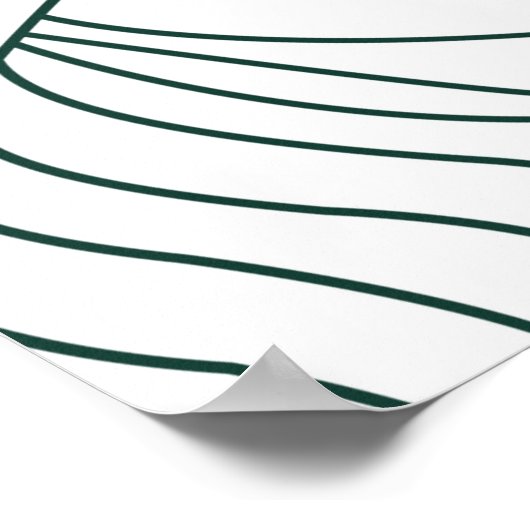 Vintager Hintergrund Blätter Musterdesign Poster (Ecke)