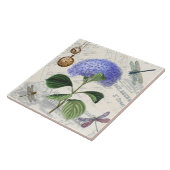 Vintager Hintergrund Blue Hydrangea Blume Fliese (Seite)