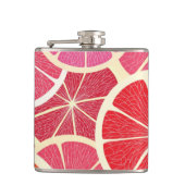 Vintager Hintergrund der Pampelmuse Flachmann (Vorderseite)