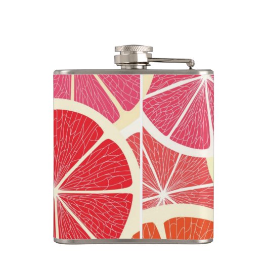 Vintager Hintergrund der Pampelmuse Flachmann (Rückseite)