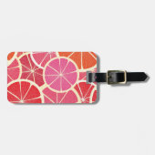 Vintager Hintergrund der Pampelmuse Gepäckanhänger (Vorderseite horizontal)