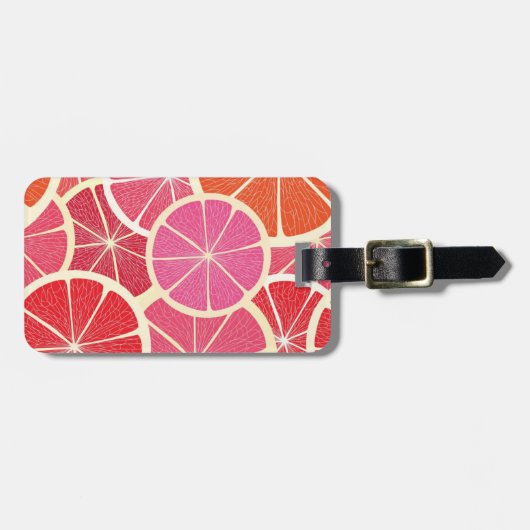 Vintager Hintergrund der Pampelmuse Gepäckanhänger (Vorderseite horizontal)