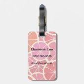 Vintager Hintergrund der Pampelmuse Gepäckanhänger (Rückseite vertikal)