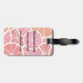 Vintager Hintergrund der Pampelmuse Gepäckanhänger (Rückseite horizontal)