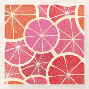 Vintager Hintergrund der Pampelmuse Glasuntersetzer