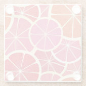 Vintager Hintergrund der Pampelmuse Glasuntersetzer (Rückseite)