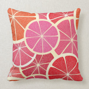 Vintager Hintergrund der Pampelmuse Kissen