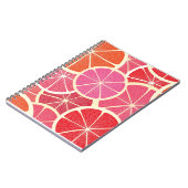 Vintager Hintergrund der Pampelmuse Notizblock (Linke Seite)