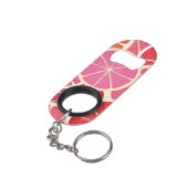 Vintager Hintergrund der Pampelmuse Schlüsselanhängerflaschenöffner (Rückseite Schrägansicht)