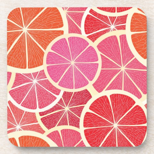 Vintager Hintergrund der Pampelmuse Untersetzer (Vorderseite)