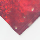 Vintager Hintergrund des roten Glitzer defokusedba Fleecedecke (Ecke)