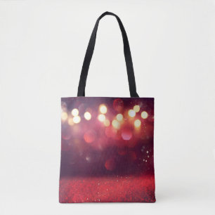 Vintager Hintergrund des roten Glitzer defokusedba Tasche