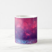 Vintager Hintergrund des roten Glitzer Kaffeetasse (Mittel)