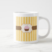 Vintager Hintergrund für den Cupcake Jumbo-Tasse (Rechts)