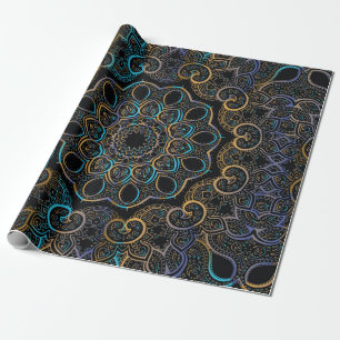Vintager Hintergrund. Mandala. Indischer d Geschenkpapier