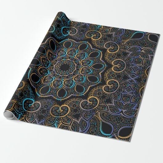 Vintager Hintergrund. Mandala. Indischer d Geschenkpapier (Ungerollt)