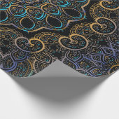 Vintager Hintergrund. Mandala. Indischer d Geschenkpapier (Ecke)
