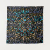 Vintager Hintergrund. Mandala. Indischer d Wandteppich (Vorderseite (Horizontal))