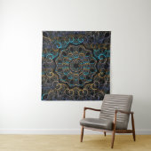 Vintager Hintergrund. Mandala. Indischer d Wandteppich (Beispiel (Horizontal))